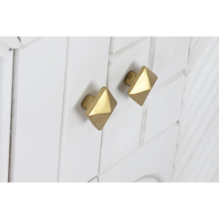 Buffet DKD Home Decor Blanc Laiton Bois de manguier 157 x 43 x 84 cm 153 x 43 x 84 cm Losanges