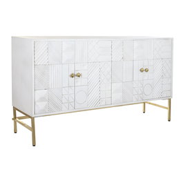 Buffet DKD Home Decor Blanc Laiton Bois de manguier 157 x 43 x 84 cm 153 x 43 x 84 cm Losanges