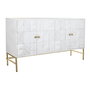 Buffet DKD Home Decor Blanc Laiton Bois de manguier 157 x 43 x 84 cm 153 x 43 x 84 cm Losanges
