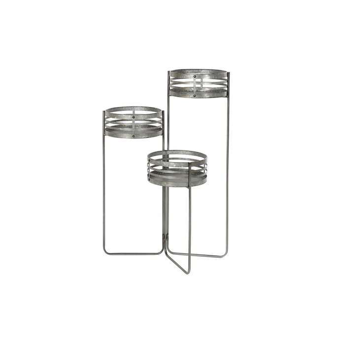 DKD Home Decor Cache-pot 3-en-1 Gris Métal Fer Loft DKD Home Decor Cache-pot 3-en-1 Gris Métal Fer Loft