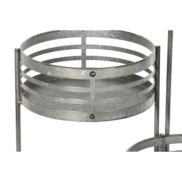 DKD Home Decor Cache-pot 3-en-1 Gris Métal Fer Loft DKD Home Decor Cache-pot 3-en-1 Gris Métal Fer Loft