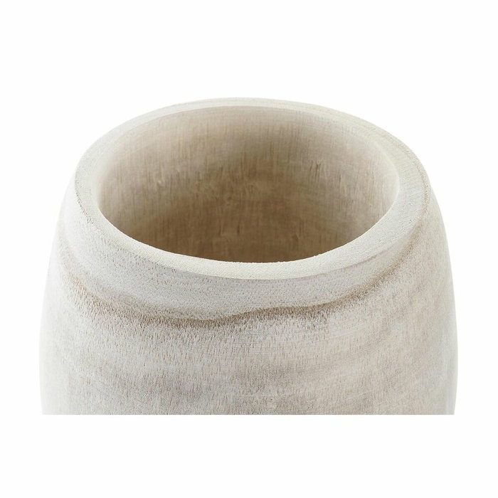DKD Home Decor Cache-pot Boho Marron Naturel Bois de paulownia (Lot de 2)