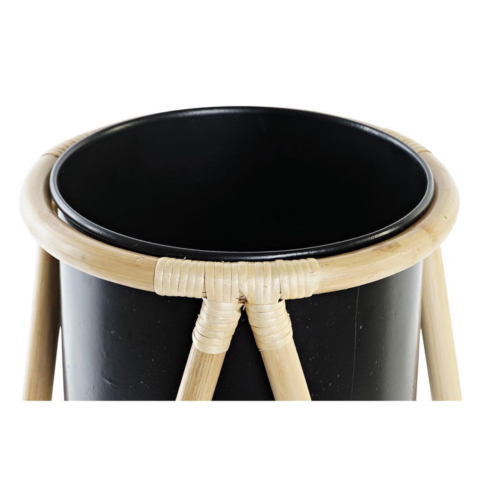Cache-pot DKD Home Decor Naturel Noir Métal Colonial Bambou (26 x 26 x 40 cm) Cache-pot DKD Home Decor Naturel Noir Métal Colonial Bambou (26 x 26 x 40 cm)