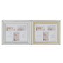 Cadre photo DKD Home Decor Doré Argenté Aluminium Verre polystyrène Traditionnel 47 x 2 x 40 cm (2 Unités)