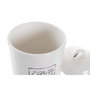 Boîte DKD Home Decor 17,7 x 17,7 x 26 cm Blanc Dolomite Ail