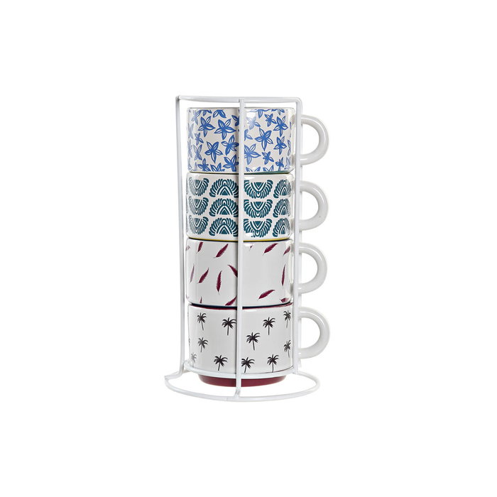 Ensemble de tasses à café DKD Home Decor Jaune Bleu Multicouleur Turquoise Bordeaux Métal Grès 150 ml Ensemble de tasses à café DKD Home Decor Jaune Bleu Multicouleur Turquoise Bordeaux Métal Grès 150 ml
