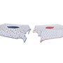 Service de linge de table DKD Home Decor Bleu Blanc Rouge 150 x 150 x 0,5 cm (2 Unités)