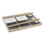 Set de sushi DKD Home Decor Bambou Ardoise Noir Naturel Oriental 25 x 19 x 3 cm