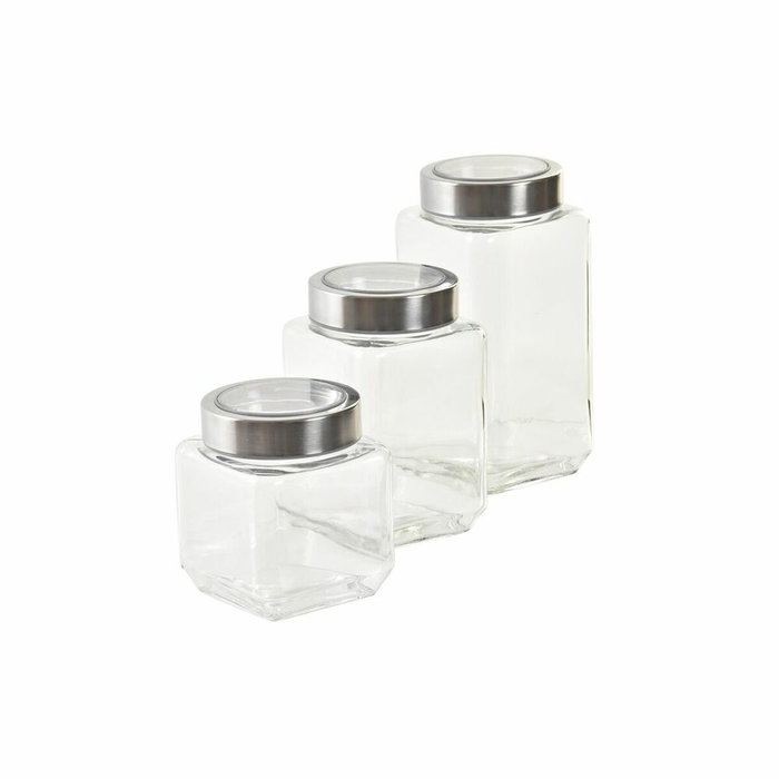 Set de 3 Boites DKD Home Decor 750 ml 8,5 x 8,5 x 18 cm Set de 3 Boites DKD Home Decor 750 ml 8,5 x 8,5 x 18 cm