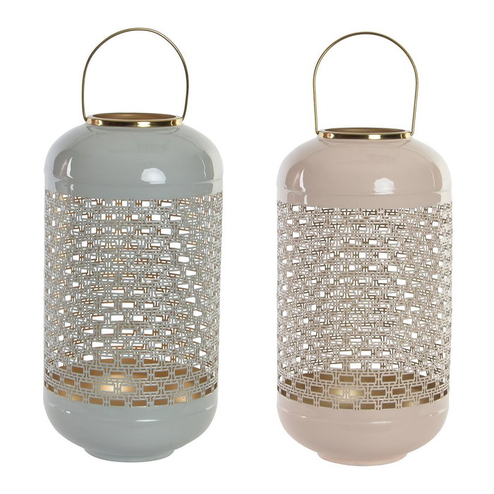 Bougeoir DKD Home Decor 24 x 24 x 46 cm Bleu Rose Aluminium 24 x 24 x 56 cm (2 Unités) Bougeoir DKD Home Decor 24 x 24 x 46 cm Bleu Rose Aluminium 24 x 24 x 56 cm (2 Unités)