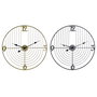 Horloge Murale DKD Home Decor Noir Doré Métal 60 x 3 x 60 cm Moderne (2 Unités)