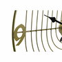 Horloge Murale DKD Home Decor Noir Doré Métal 60 x 3 x 60 cm Moderne (2 Unités)