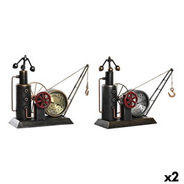 Horloge de table DKD Home Decor Doré Argenté Vintage (2 Unités)