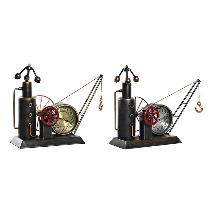 Horloge de table DKD Home Decor Doré Argenté Vintage (2 Unités)