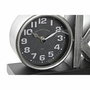 Horloge de table DKD Home Decor Noir Argenté (2 Unités)