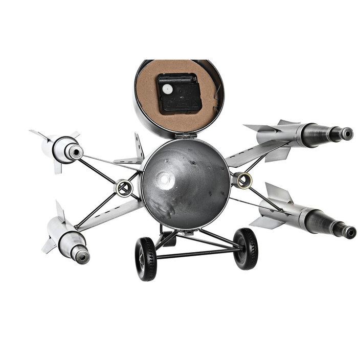 Horloge de table DKD Home Decor Doré Argenté Engin spatial Loft (2 Unités) Horloge de table DKD Home Decor Doré Argenté Engin spatial Loft (2 Unités)