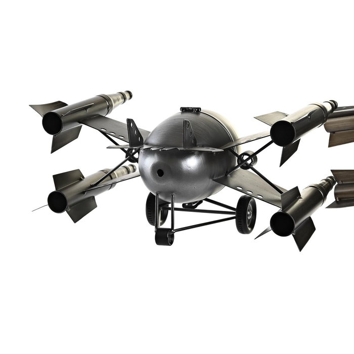 Horloge de table DKD Home Decor Doré Argenté Engin spatial Loft (2 Unités) Horloge de table DKD Home Decor Doré Argenté Engin spatial Loft (2 Unités)