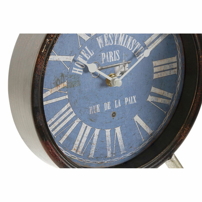 Horloge de table DKD Home Decor Bleu Noir Vintage (2 Unités)