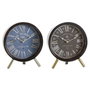 Horloge de table DKD Home Decor Bleu Noir Vintage (2 Unités)