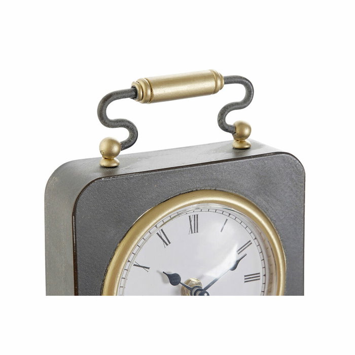 Horloge de table DKD Home Decor Noir Doré Argenté (2 Unités) Horloge de table DKD Home Decor Noir Doré Argenté (2 Unités)