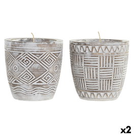 Bougie DKD Home Decor Cire (2 Unités)