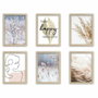 DKD Home Decor Toile Pin 40 x 2 x 60 cm, 6 Pièces