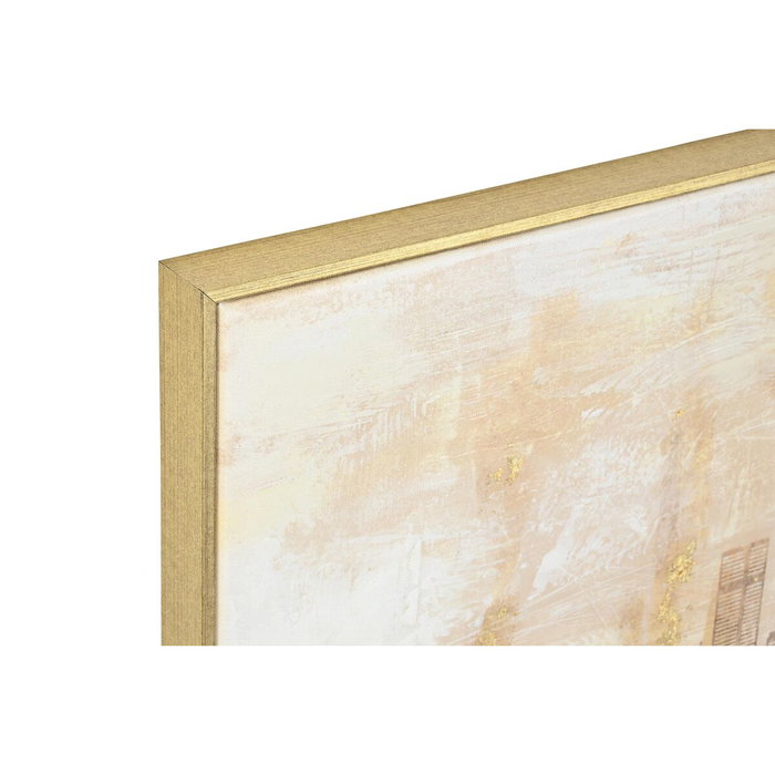 DKD Home Decor Toile New York Loft Beige et Doré