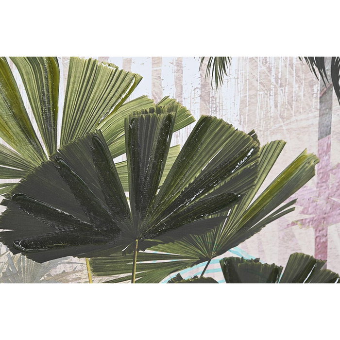 DKD Home Decor Toile Palmiers Tropical (Lot de 2)