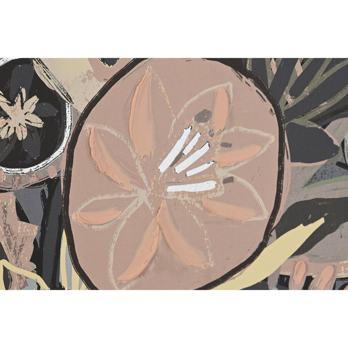 DKD Home Decor Toile Scandinave Imprimé Plante