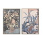 DKD Home Decor Toile Scandinave Imprimé Plante