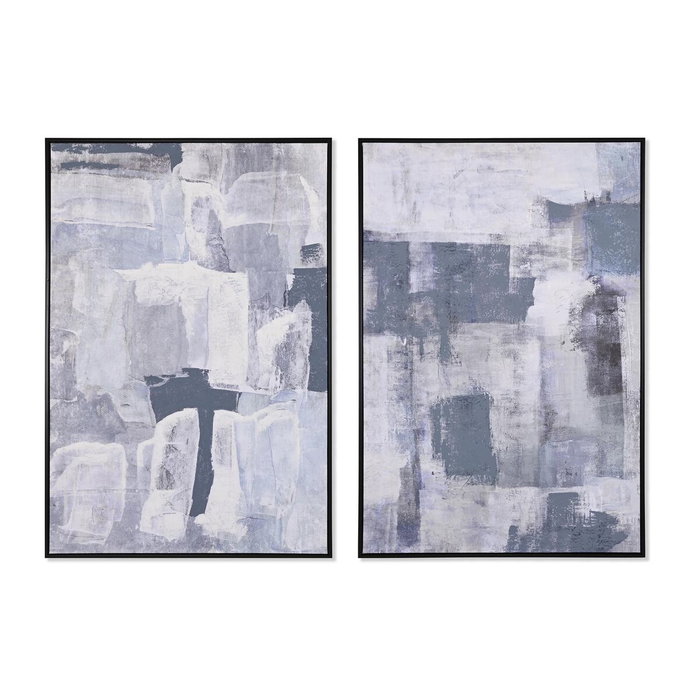 DKD Home Decor Toile Abstrait Urbain Bleu et Gris, 83 x 4,5 x 122,5 cm DKD Home Decor Toile Abstrait Urbain Bleu et Gris, 83 x 4,5 x 122,5 cm