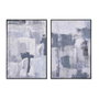 DKD Home Decor Toile Abstrait Urbain Bleu et Gris, 83 x 4,5 x 122,5 cm