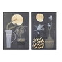 DKD Home Decor Toile polystyrène Design Colonial Vase Noir et Doré