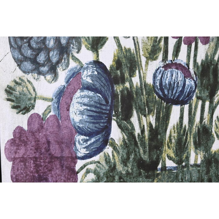 DKD Home Decor Toile Vase Traditionnel Bleu et Lila