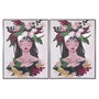 DKD Home Decor Toile Scandinave et Fleurs 103 x 4,5 x 143 cm