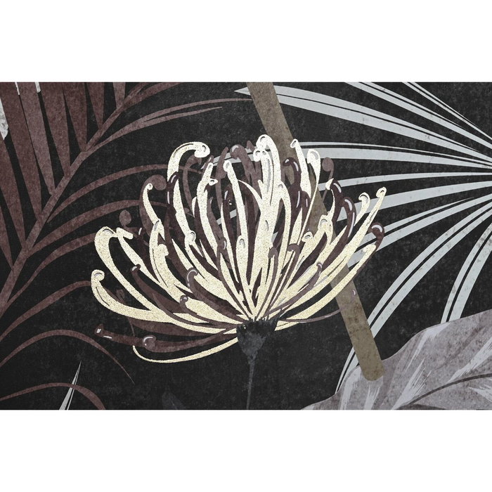 DKD Home Decor Toile Tropicale Noir 83 x 4,5 x 122,5 cm