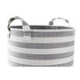 Set de basket DKD Home Decor Blanc Gris Rayures 35 x 35 x 40 cm 3 Pièces (3 Unités)