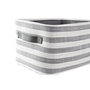 Set de basket DKD Home Decor Blanc Gris Rayures 42 x 32 x 25 cm 3 Pièces