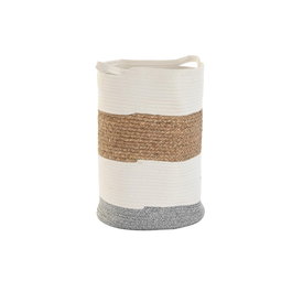 Panier décoratif DKD Home Decor Blanc Fibre naturelle