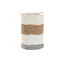 Panier décoratif DKD Home Decor Blanc Fibre naturelle