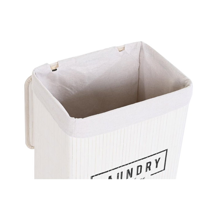 Lot de paniers DKD Home Decor Blanc Bambou 40 x 30 x 46 cm 5 Pièces