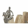 DKD Home Decor Figurine Décorative Marron Aluminium et Bois de manguier