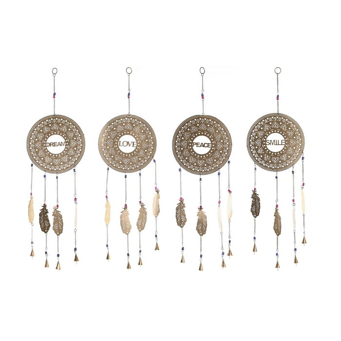 DKD Home Decor Figurine Décorative Doré Plumes 25 x 1 x 77 cm DKD Home Decor Figurine Décorative Doré Plumes 25 x 1 x 77 cm