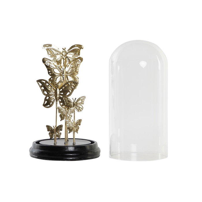 DKD Home Decor Figurine Décorative Papillons Noir et Doré