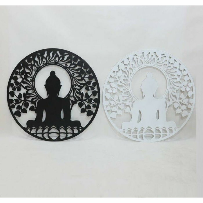 DKD Home Decor Décoration murale Buda Oriental (2 Unités)