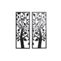 DKD Home Decor Décoration murale Arbre Métal Shabby Chic (2 Pièces) Noir