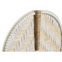 DKD Home Decor Décoration murale Éventail Bambou Marron Blanc (Lot de 2)