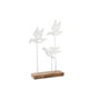 DKD Home Decor Figurine Décorative Oiseaux Marron Blanc Fer et Bois de manguier (32 x 10 x 51 cm) 탈