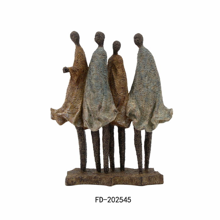 DKD Home Decor Figurine Décorative Africaine Multicouleur (Lot de 2)