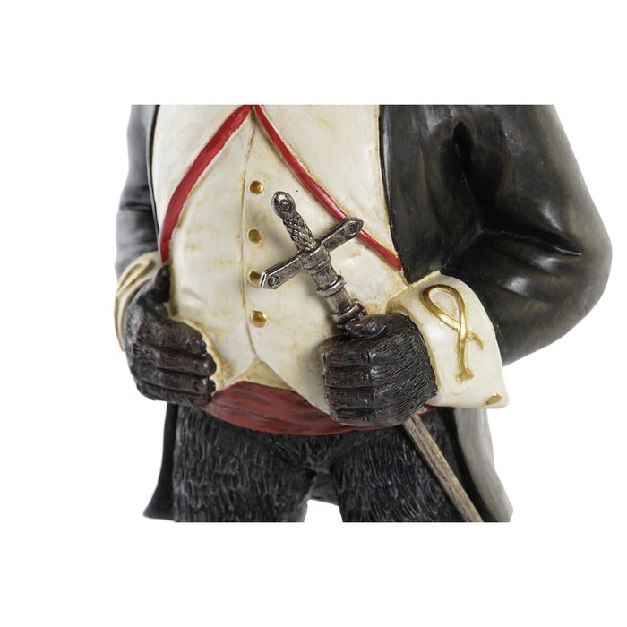 DKD Home Decor Figurine Décorative Gorille Blanc et Noir